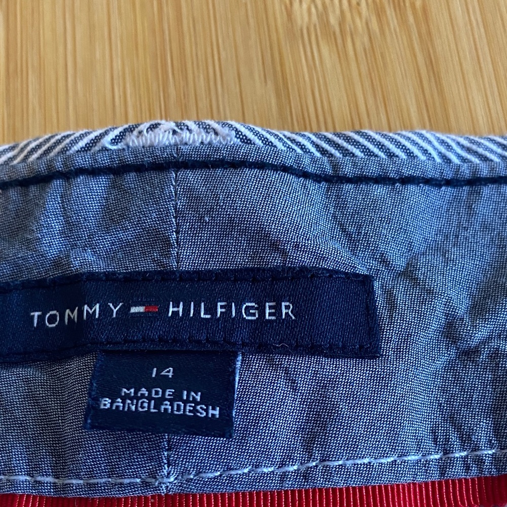 Tommy Hilfiger Blue and White Striped Seersucker Shorts - Picture 3 of 3